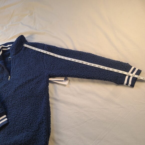 BoxerCraft Zipper Neck Sweater Women's L Blue New - Picture 9 of 9